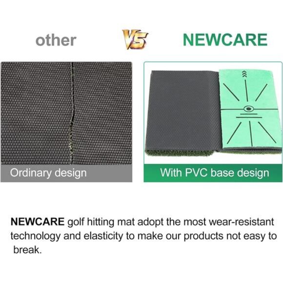 Golf Hitting Mat,3-in-1 Foldable Golf Mat Indoor Outdoor, Tri-Turf Golf Practice - Picture 4 of 8